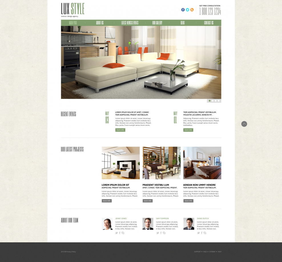 Шаблон для дизайна интерьера