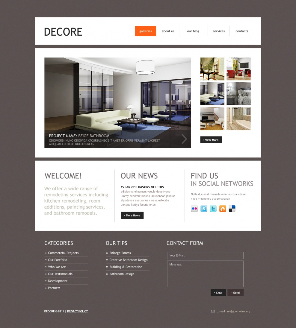 Макеты мебельных сайтов