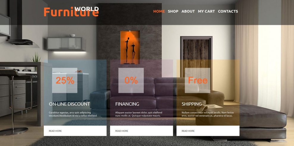 Макет сайта Минимализм