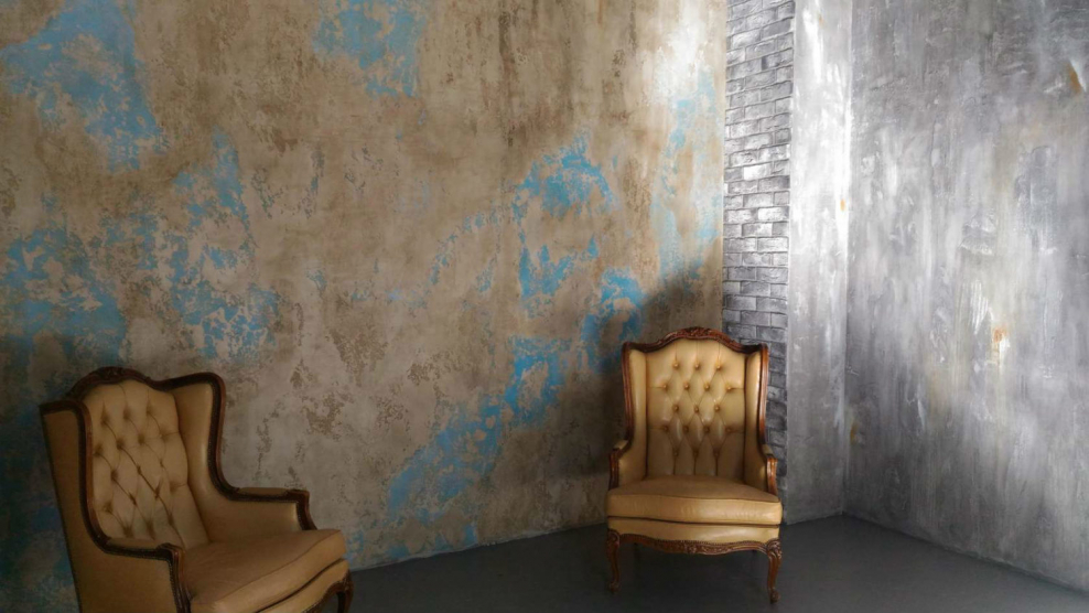 Штукатурка в виде старых стен