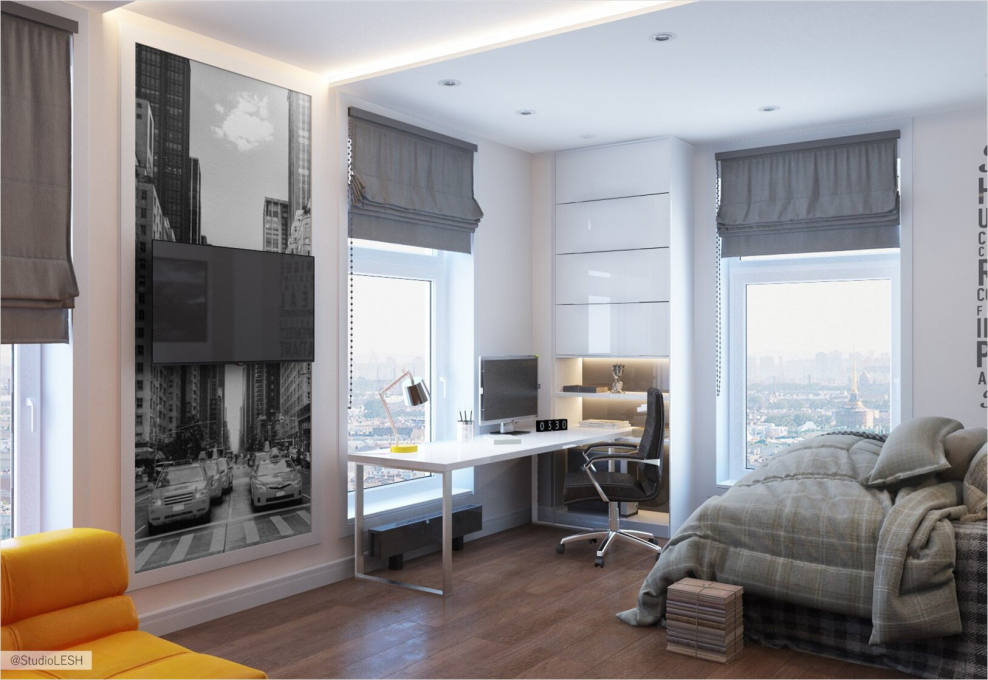 Шторы в комнату молодого человека