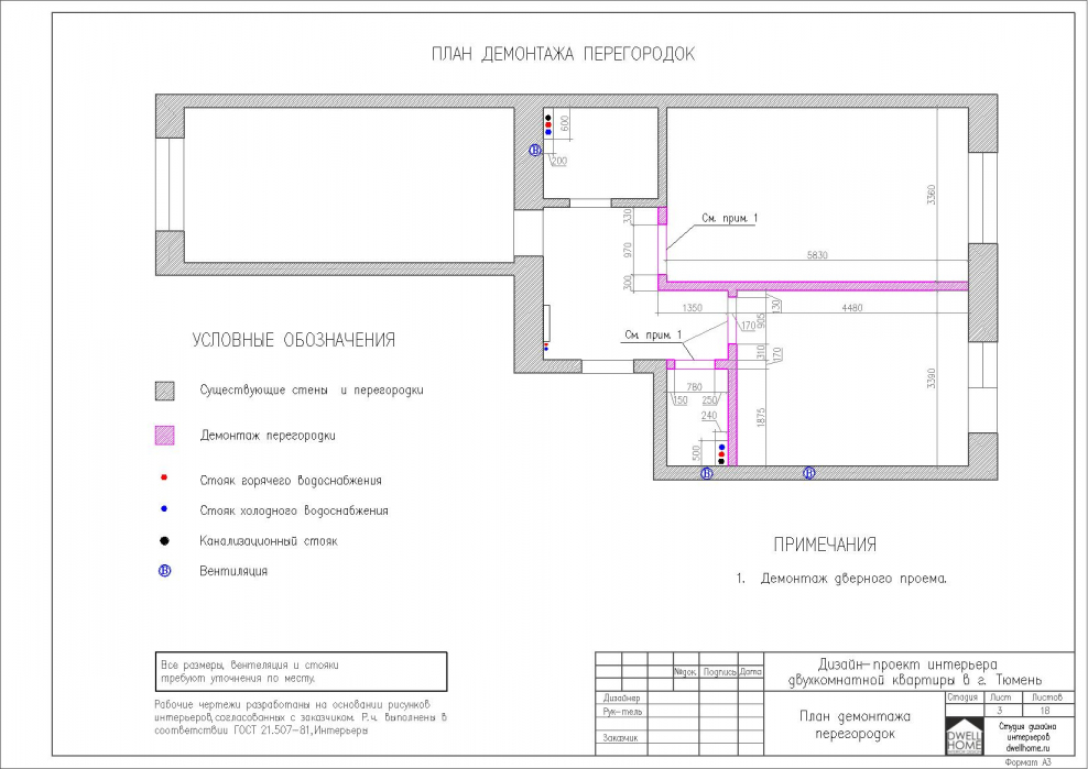 План демонтажных работ