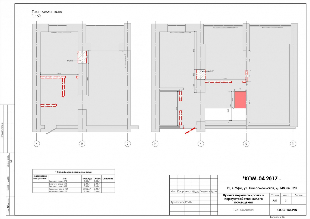 План монтажных и демонтажных работ
