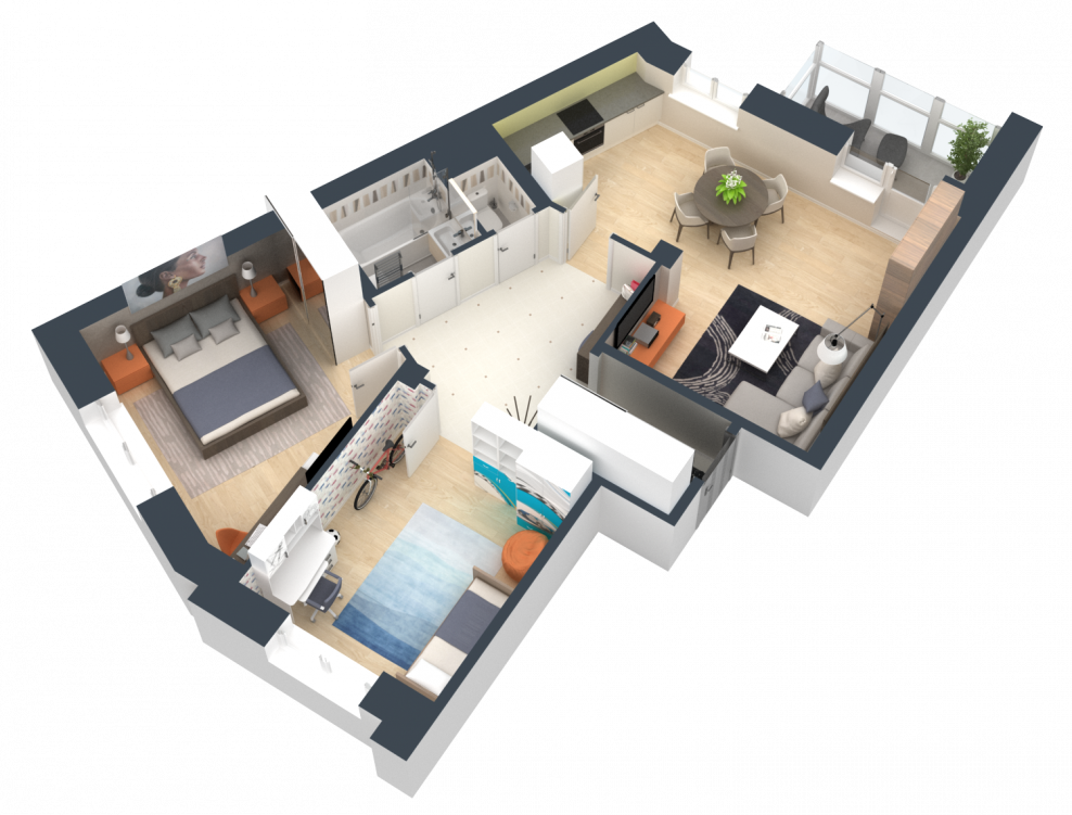 Перепланировка квартиры 35м2