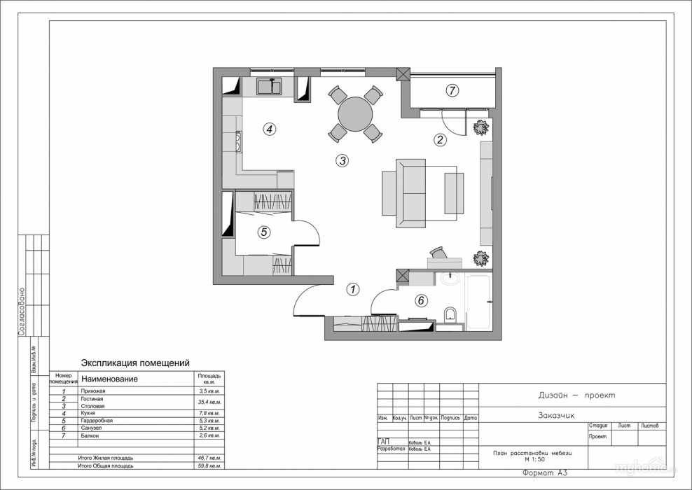 Варианты перепланировки 2-х комнатной квартиры в хрущевке