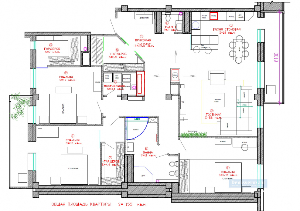 Архитектурный план квартиры