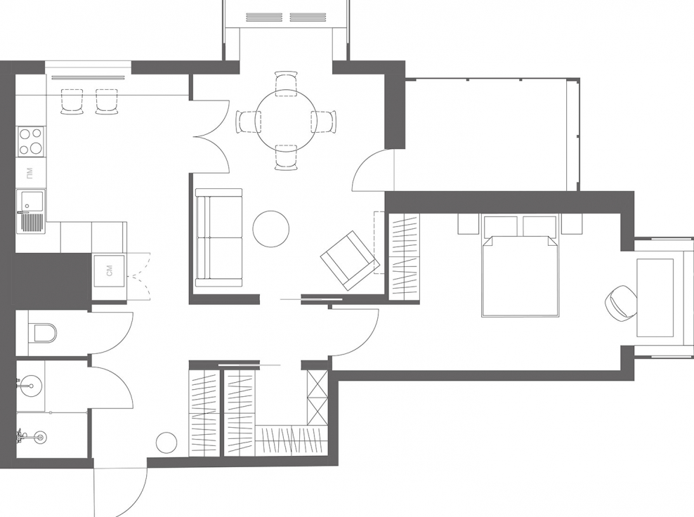 Планировка квартиры 85 м2 фото