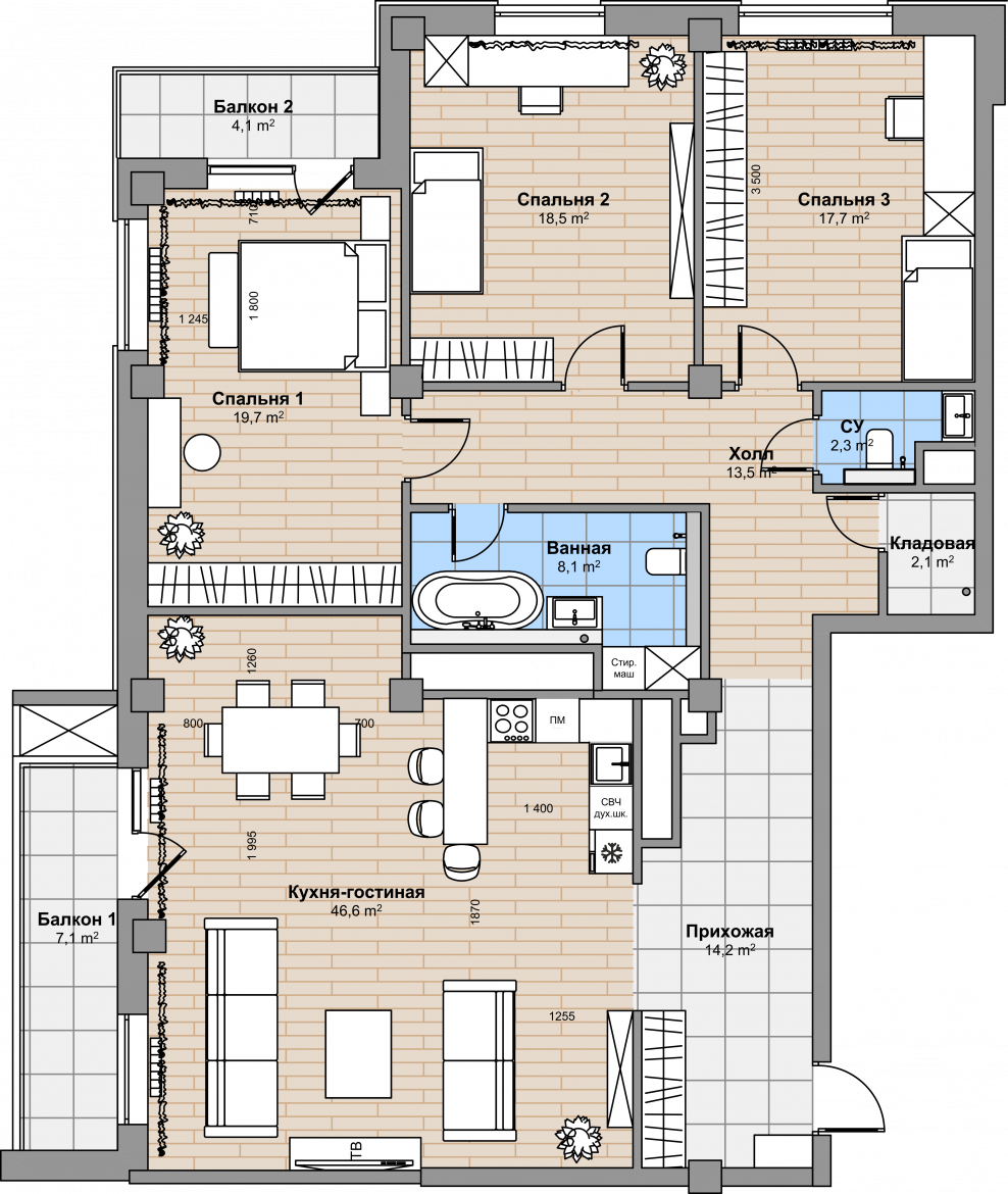 Планировка Хосият