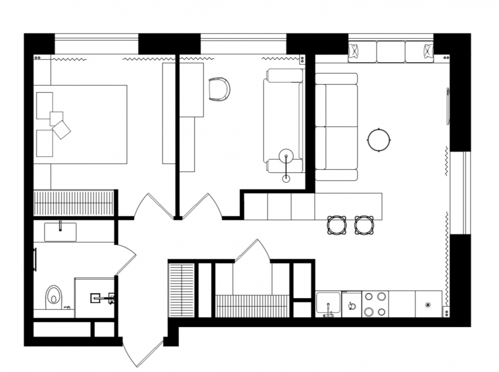 Планировка квартиры героев космоса 30