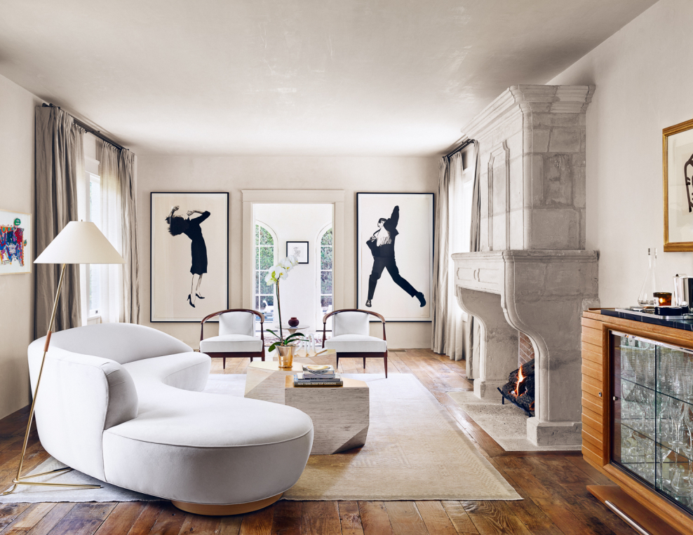 Синий ковер в интерьере лофт