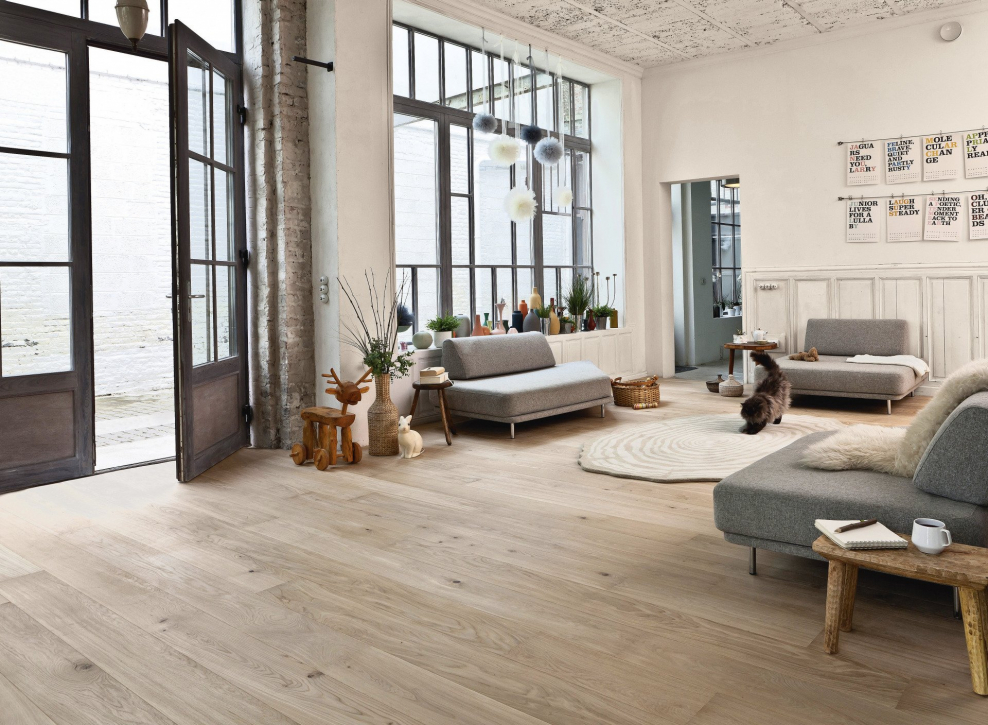Деревянный пол в скандинавском стиле