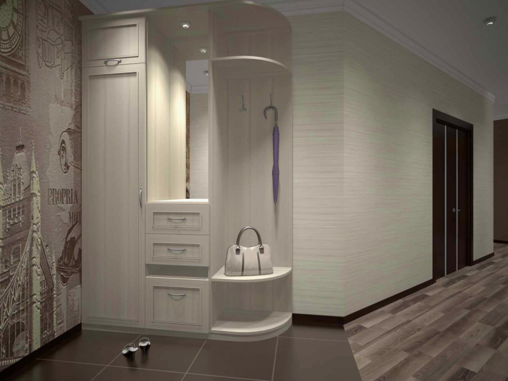 Встроенный шкаф в прихожей хрущевки