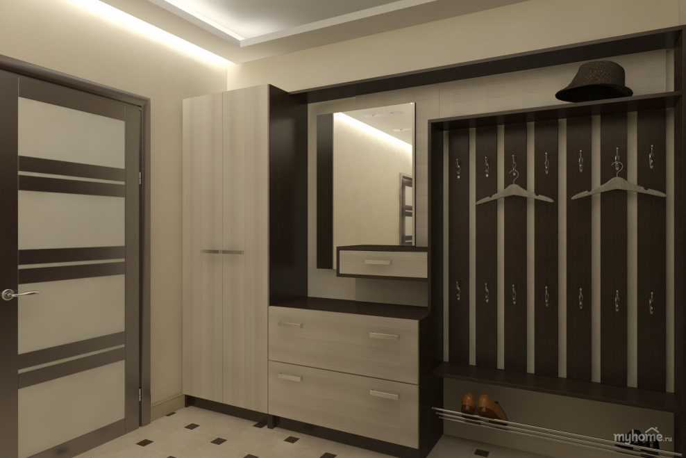 Узкая прихожая в брежневке