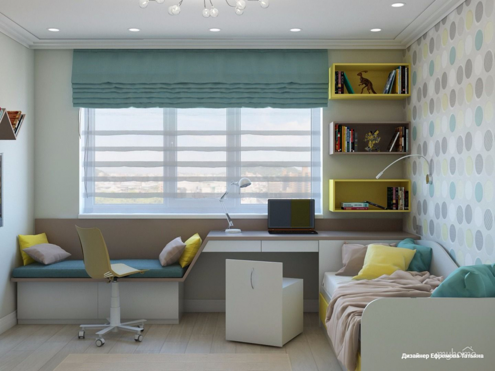 Планировка детской комнаты для двоих