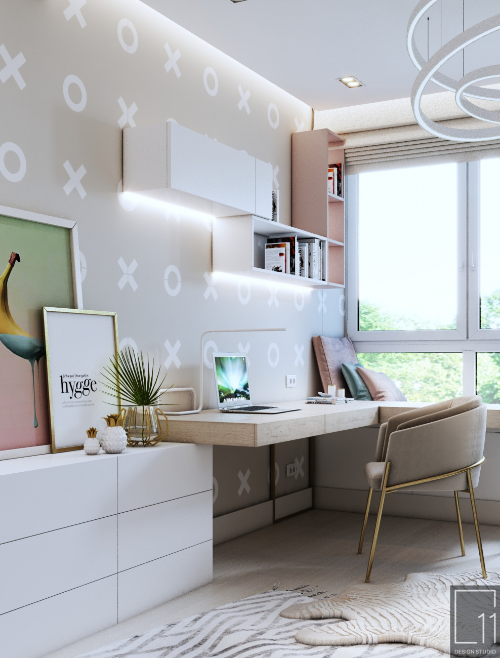 Комната для мальчика прямоугольной формы