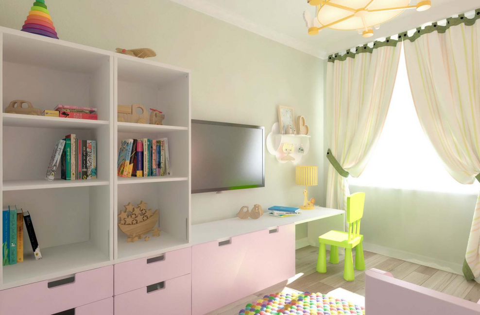 Детская комната с балконом для двоих