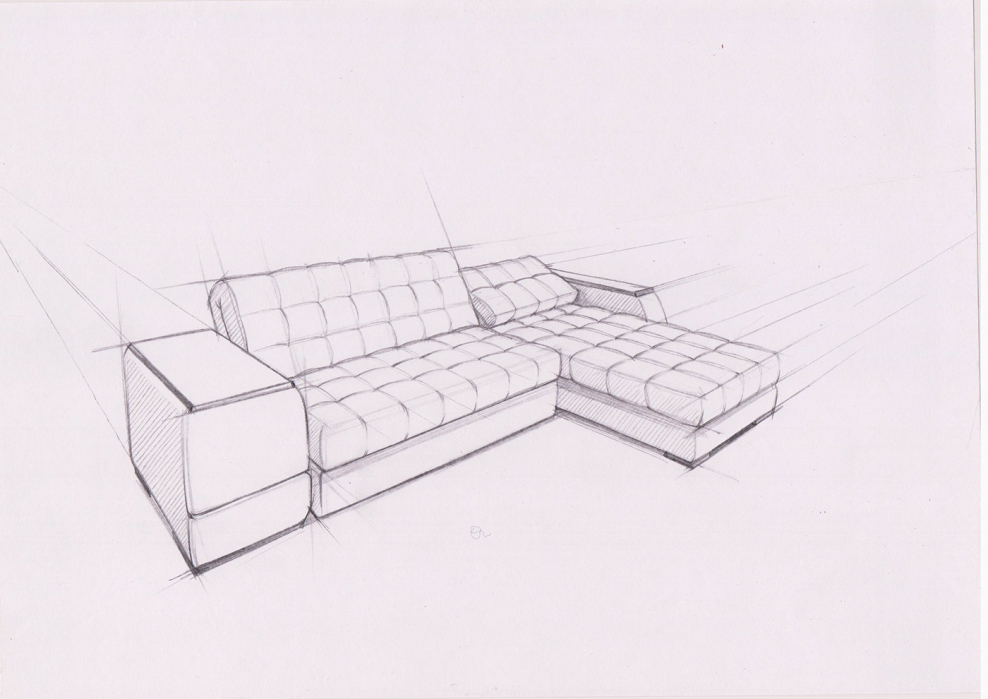 Диван набросок