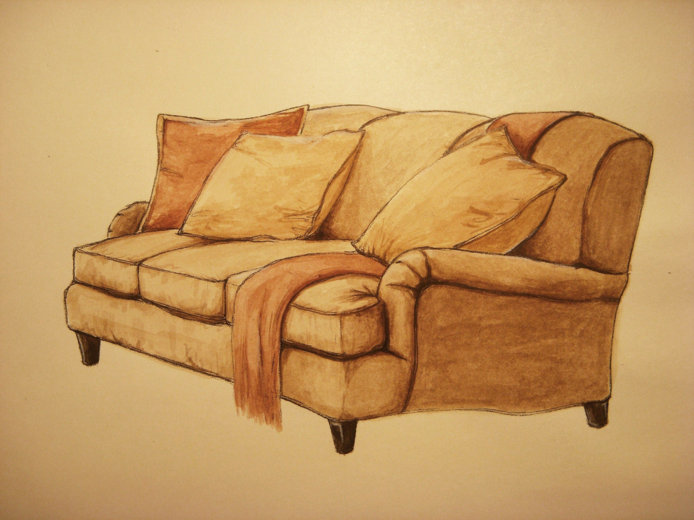 Диван набросок