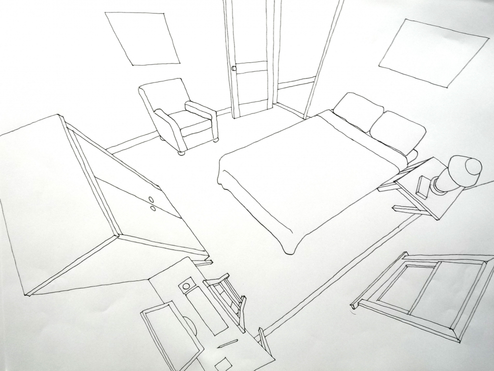 Комната референс перспектива