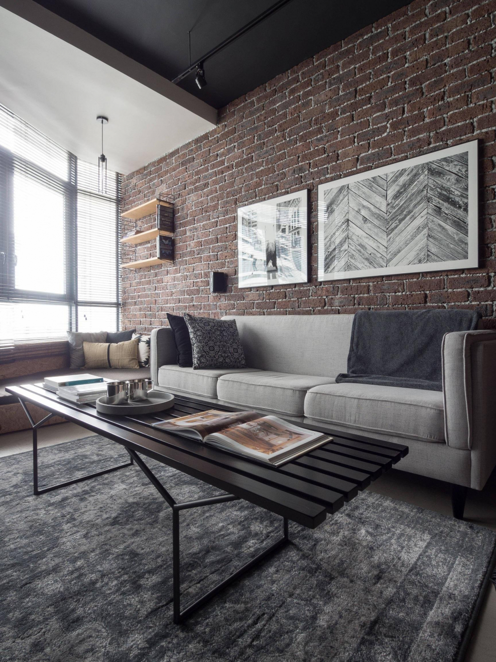Гостиная в стиле Контемпорари лофт