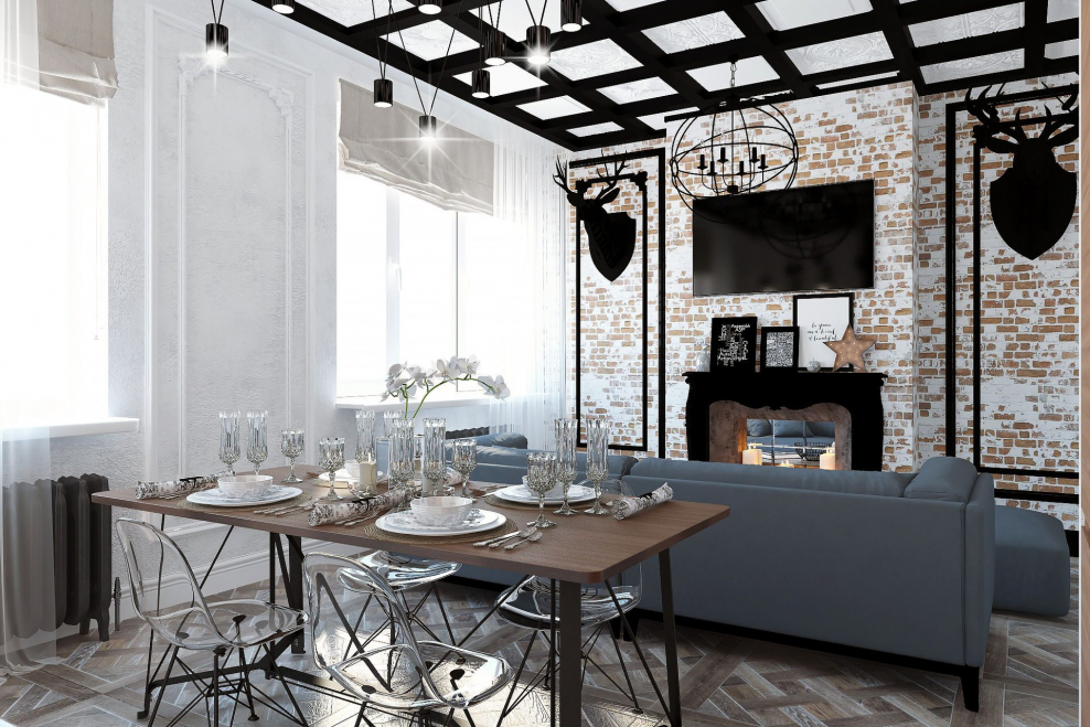 Лофт с элементами Прованса