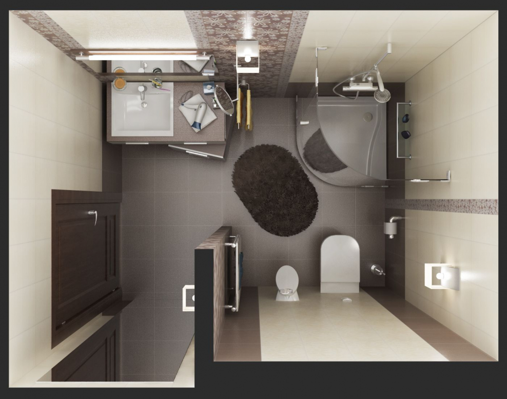 Ванная комната проект вид сверху