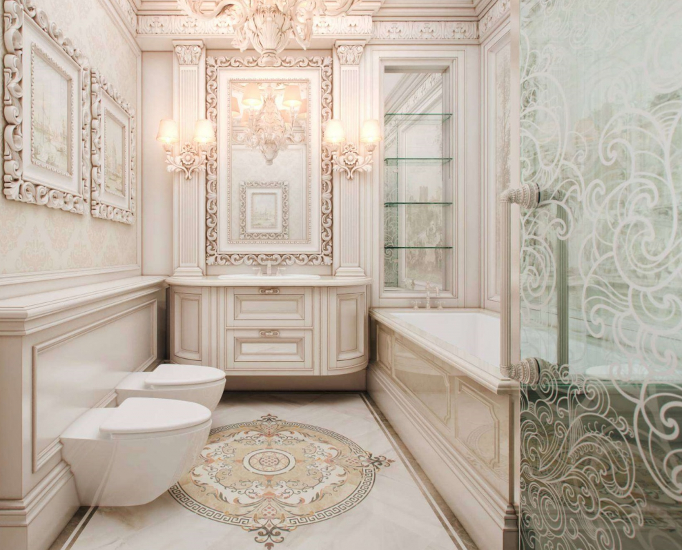 Ванные комнаты в классическом стиле