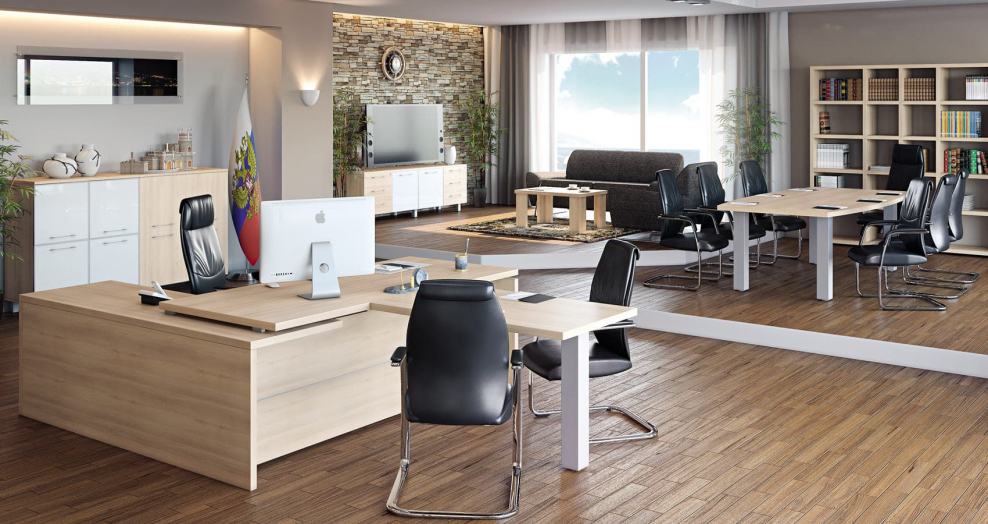 Мебельль офисная цвет ольха