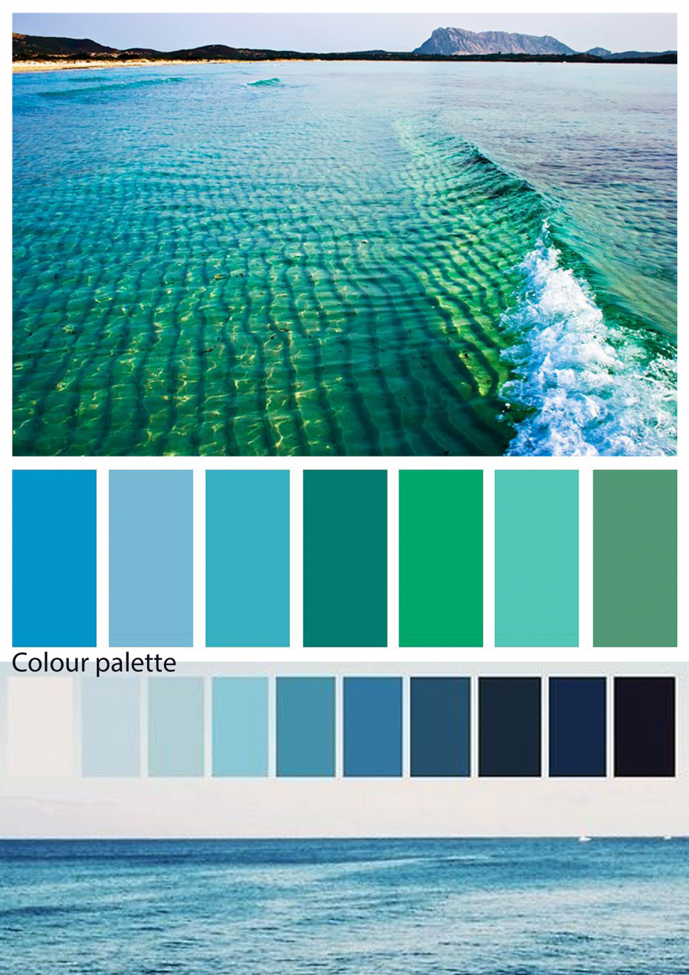 Цвет морской волны палитра