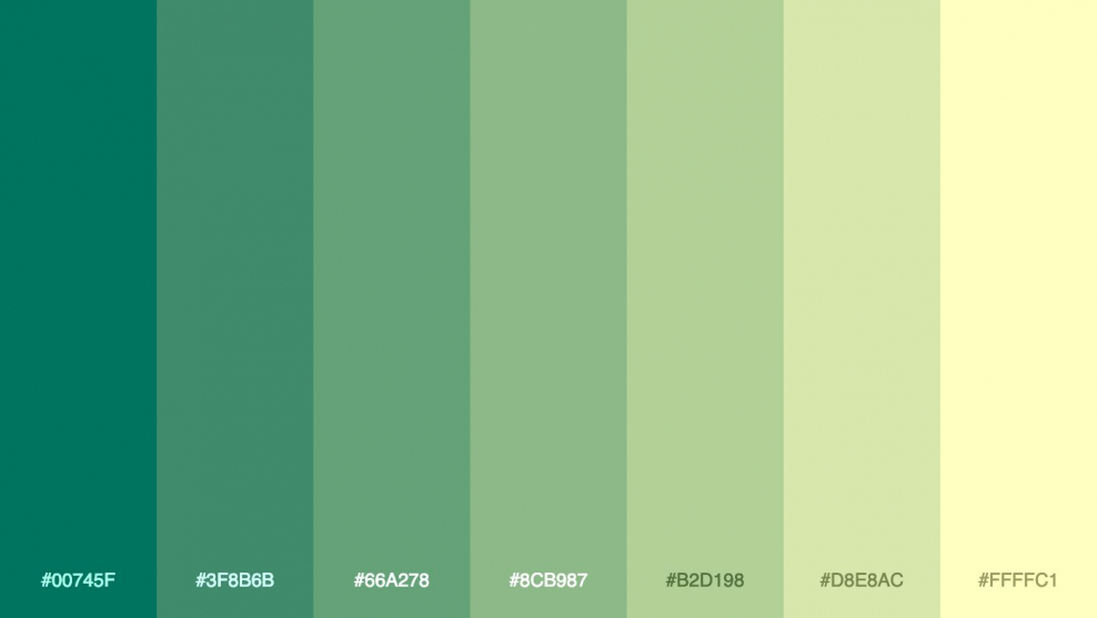 Зеленый мятный палитра