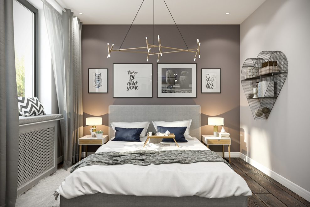 Спальня в стиле лофт Эклектика