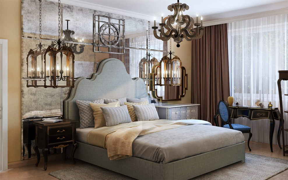 Спальня интерьер Европейский