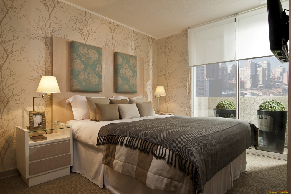 Обои в стиле Прованс для спальни