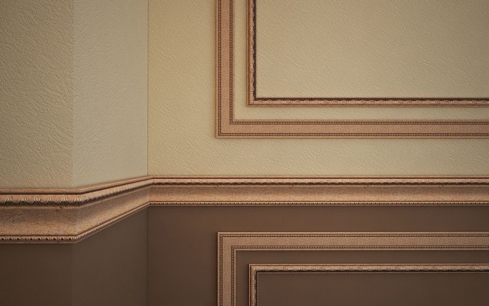 Плинтус потолочный Cosca 60х18х2400мм венге