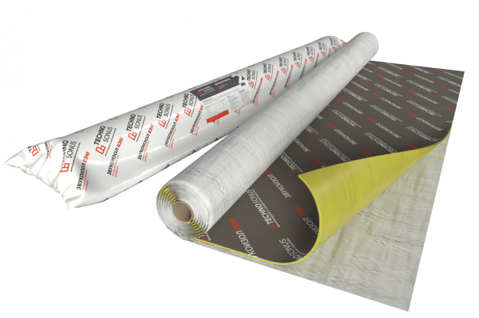 Звукоизоляционная мембрана Звукоизол ВЭМ-2 2500х1200х2мм ( 3м2)