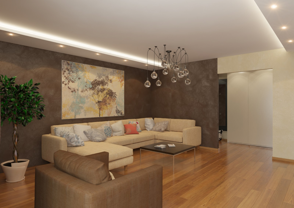 Интерьер зала 25 кв.м