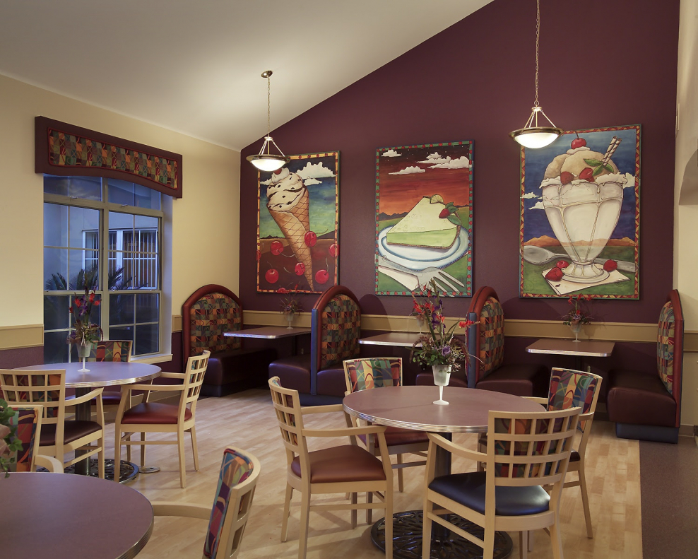 Уютное кафе мороженое