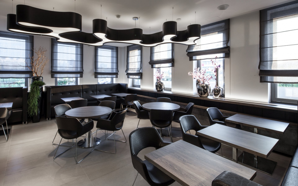 Интерьер кофейни в стиле Хай тек