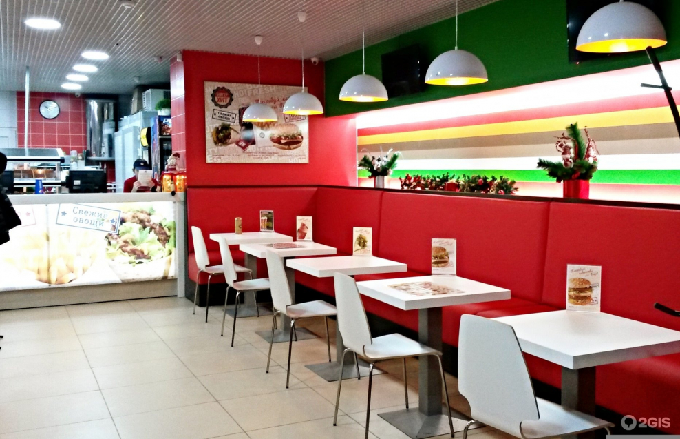 Ресторан быстрого питания интерьер