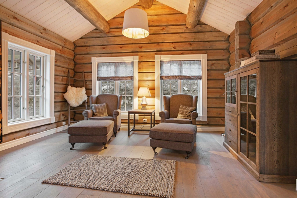 Дом из лафета Норвегия интерьер