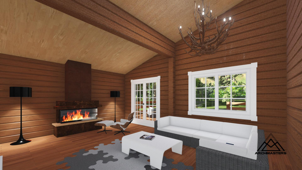 Внутренняя отделка дома из бруса