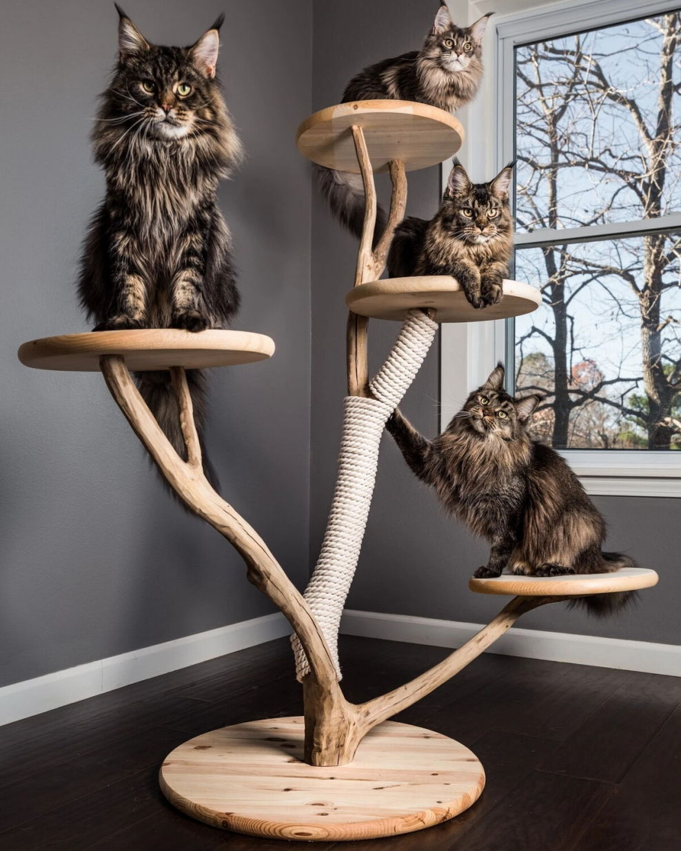 Когтеточка из ствола дерева