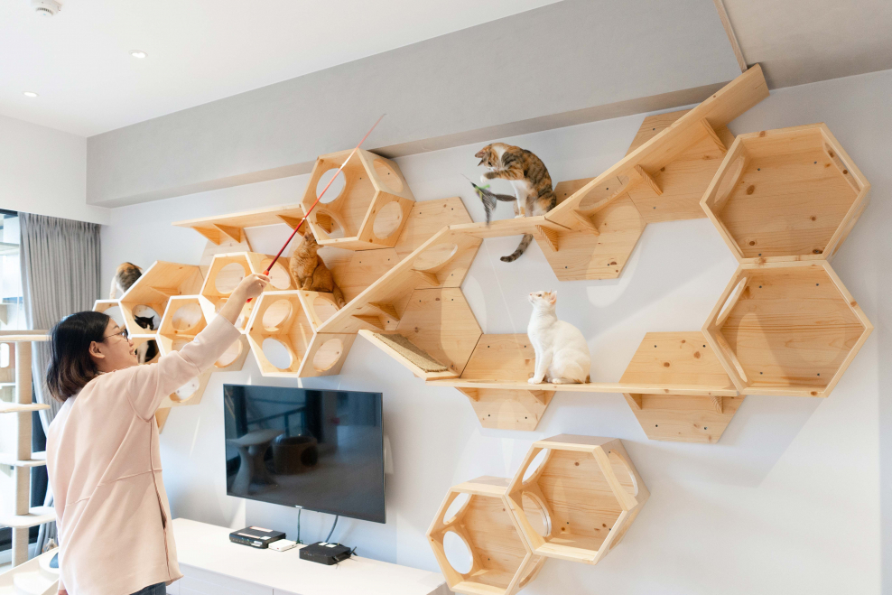 Домик для кошки в скандинавском стиле