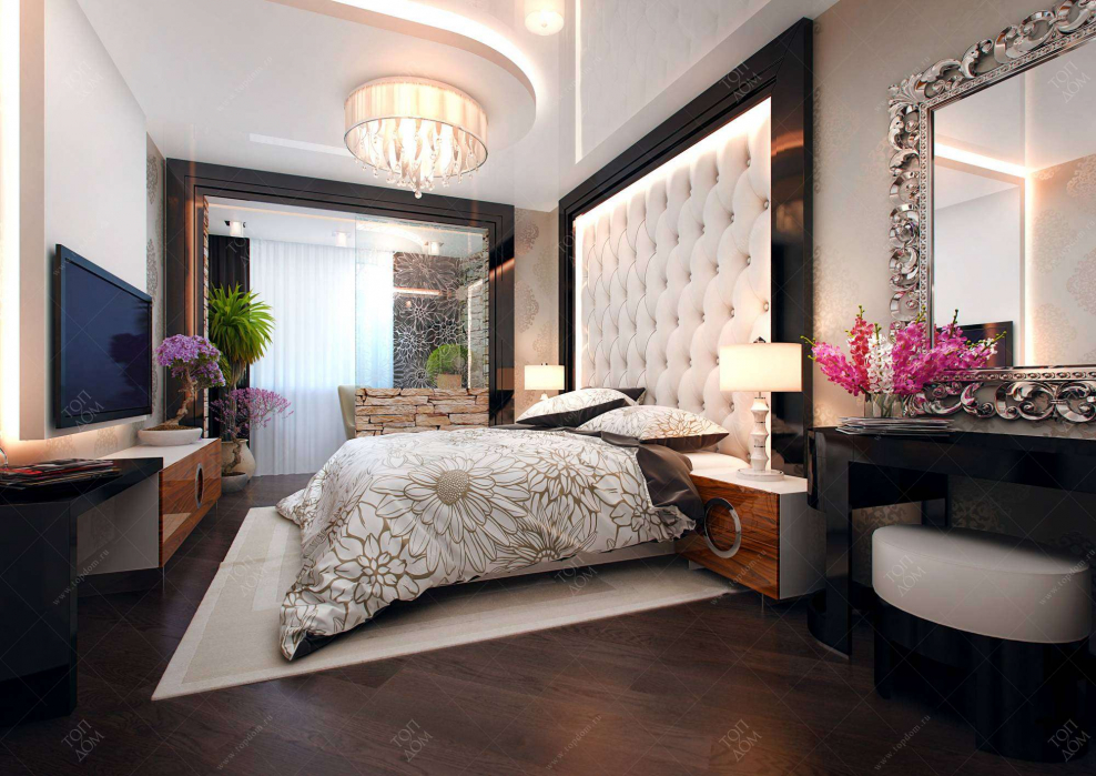 Прямоугольная спальня