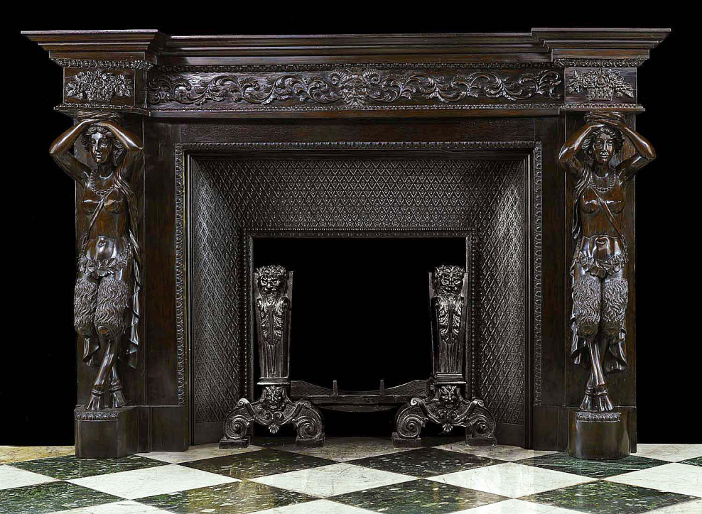 Камин резной