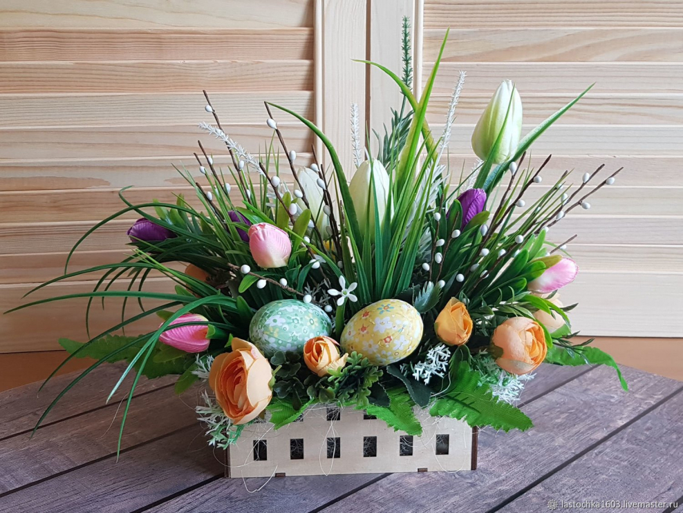 Пасхальные цветочные композиции