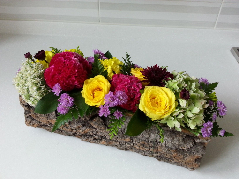 Интересные композиции из цветов