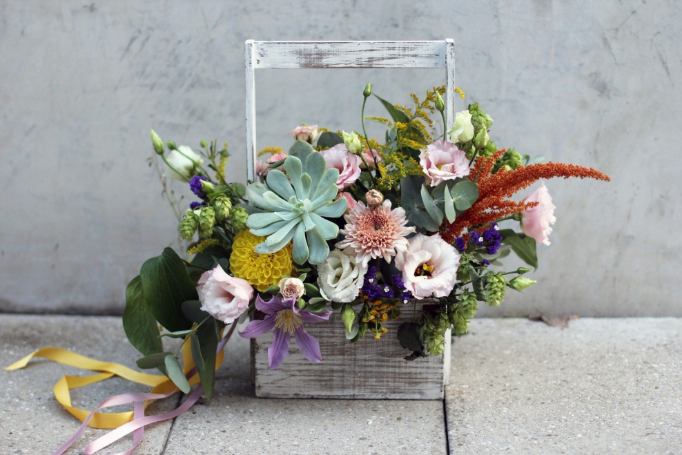 Стильные композиции с цветами