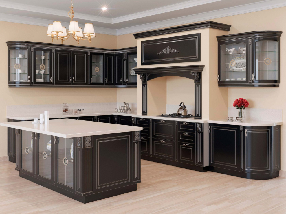 Кухня классика темная