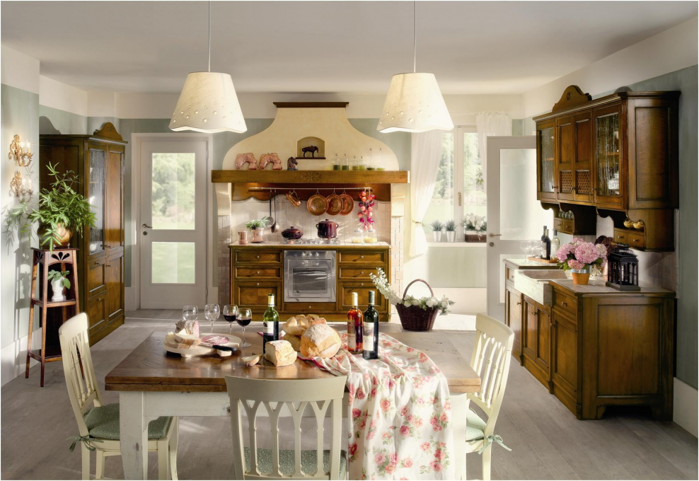 Итальянские кухни в стиле Кантри